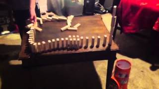 Jenga domino epic fail