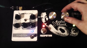 Audio Monk FuzzPotion - Subdecay EchoBox Delay - BASS Demo