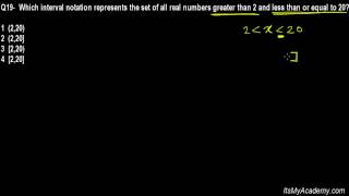 Learn Set Interval Notation - Integrated Algebra 19