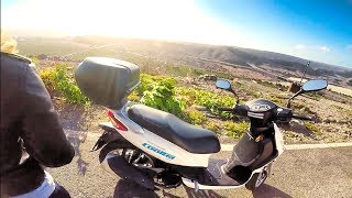 Relaxing Scooter ride in Gran Canaria, south coastline (POV motorcycle driving)