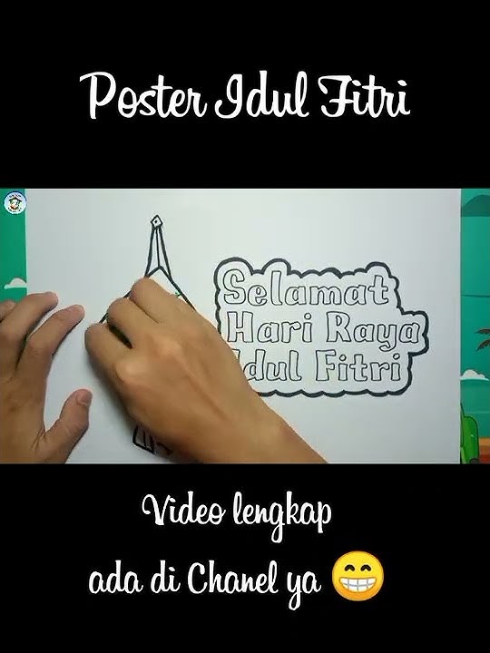Cara Menggambar Poster Selamat Idul Fitri