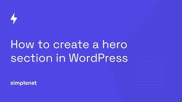 How to create a Hero Section in WordPress (using native blocks)