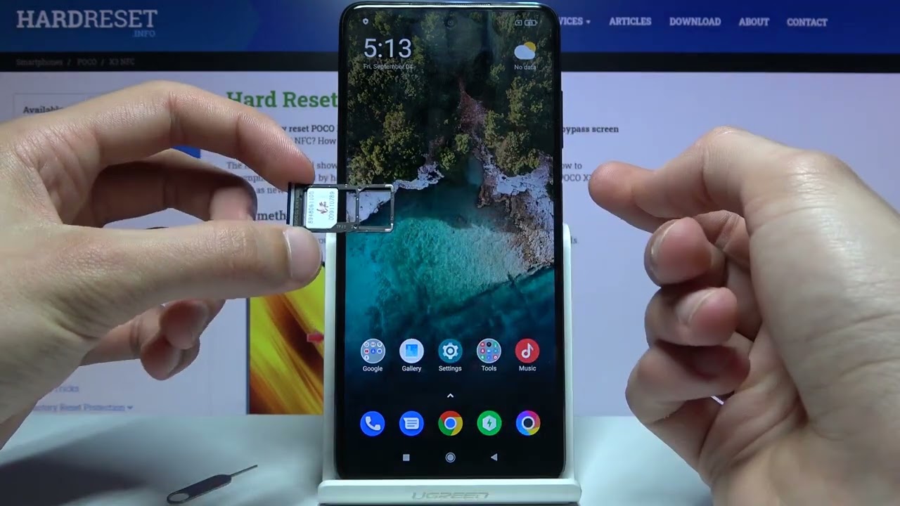 Tiroir Carte SIM Pour Xiaomi Poco X3 / X3 Pro - Remplacement D’origine Avec Aiguille SIM - 10