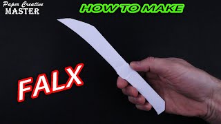 How to make a knife out of paper. Origami falx