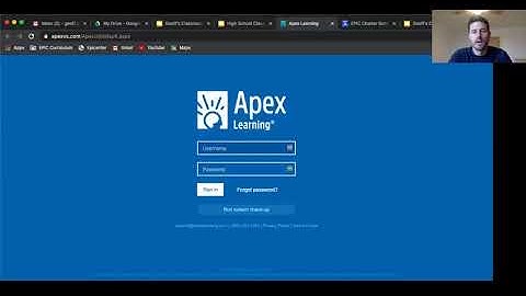 APEX Learning login and navigating to Mr. Park