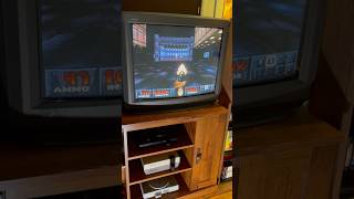 Doom PS1 on a CRT TV! #retrogaming #doom #ps1