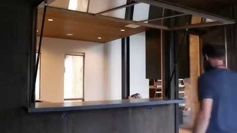 Custom Push-out gas spring bar window (gas strut window)