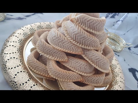 كعب الغزال المنقوش مع تحضير عجينة بمكونين فقط بطريقة سهلة للمبتدئين مع جميع أسرار النجاح 