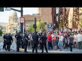 Counterprotesters march to interrupt a planned BLM/Defund Police rally at Boise City Hall