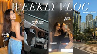 VLOG: flying back to manila, grad pics &amp; living in a new city