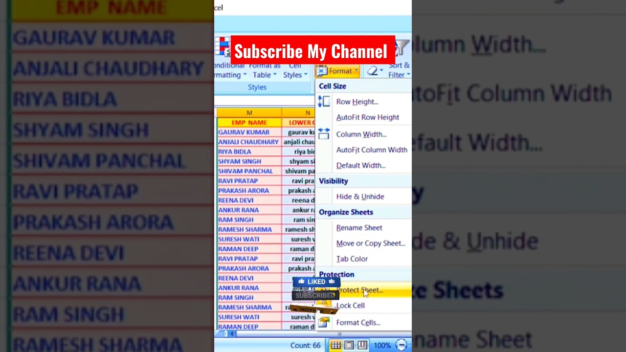 Protect Data in Excel Sheet 