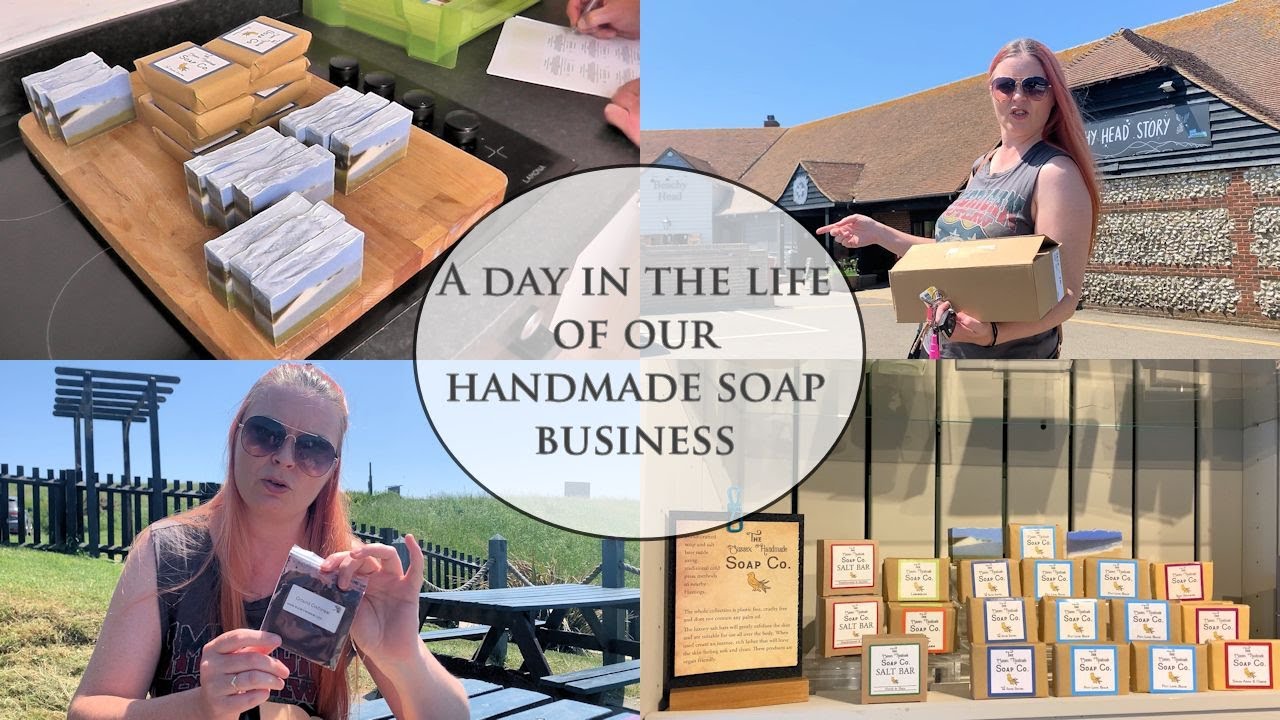 A day in the life of our handmade soap business soap making, wrapping