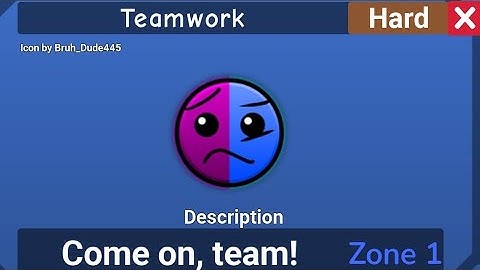 How to get TEAMWORK in FIND THE GEOMETRY DASH Difficulties Roblox Zone 1