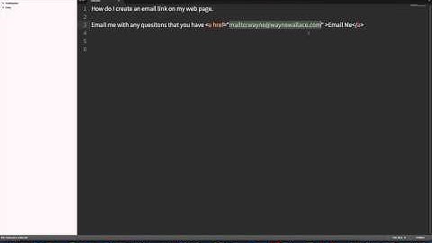 How to create an email link in html