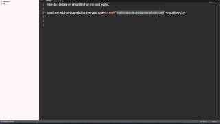 How to create an email link in html