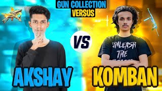 Kmc Komban Vs Akshay Akz Biggest Gun Collection War 😍 Free Fire Best Gun Skin Collection In Kerala