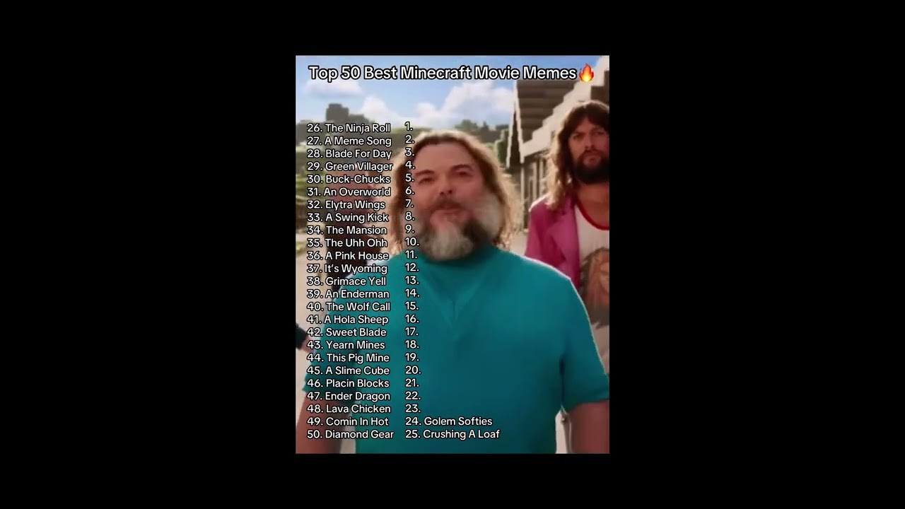 50 Best Minecraft Movie Memes 🔥 - YouTube