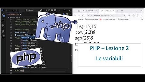 Corso PHP base (facile): lezione2 -  le variabili