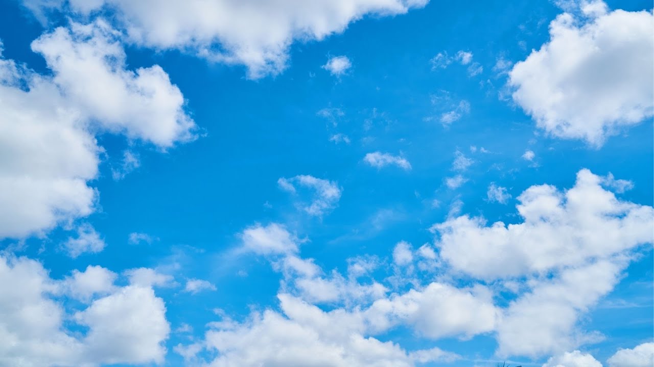 Relaxation music with blue sky in the background