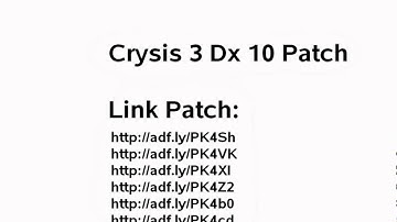 Crysis 3 directx 10 Patch