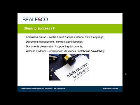 Beale & Co - Webinar: Arbitrating Construction Disputes in the Current Climate