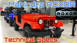 Mahindra ROXOR | First Look | Technical Specs