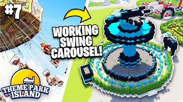 Working CAROUSEL In Minecraft! - Theme Park Island (Ep.7)