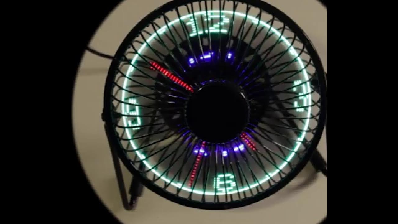 FanBee Desk Fan with LED Clock and Temperature YouTube