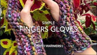 Easy Knitted Fingerless Gloves