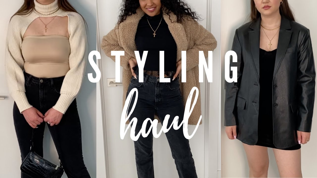 A/W ZARA HAUL | TRY-ON & STYLING OVERSIZED LEATHER BLAZER, MELINA PANT DUPES  & MORE!