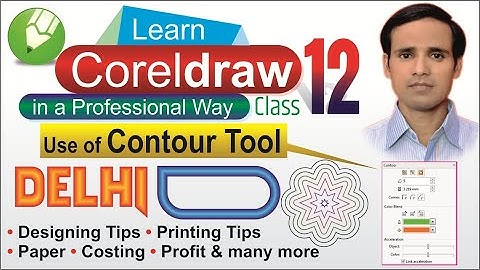 Coreldraw Basic Lesson-12, Contour Tool by #hindgraphics