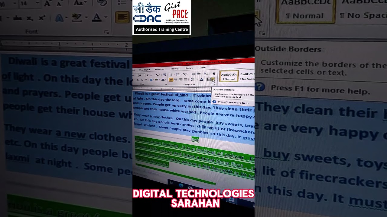 Make your text stand out 🔲 | Text Border in MS Word . 