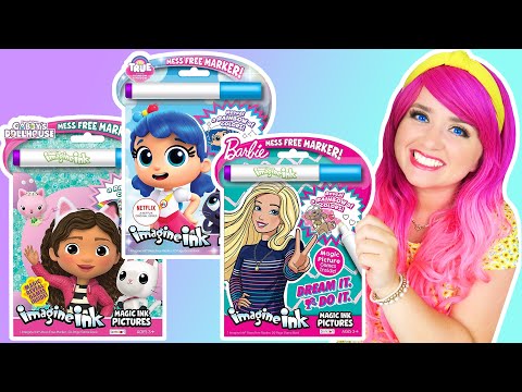 Coloring Gabby's Dollhouse, Barbie & True Magic Ink Coloring & Activity Game Books | Imagine Ink