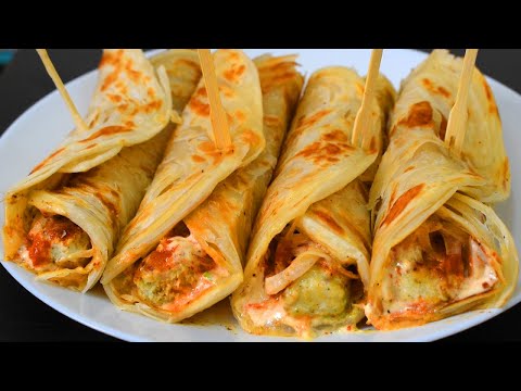         Seekh Kabab Paratha Roll Recipe  Kabab Roll 