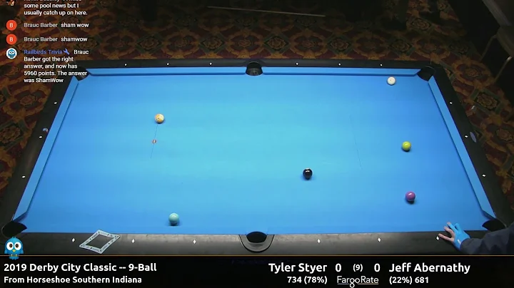 Tyler Styer vs Jeff Abernathy - 9-Ball - 2019 Derb...