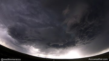 GoPro time-lapse of supercell dropping a TORNADO with low 40s dew point west of Agate, CO