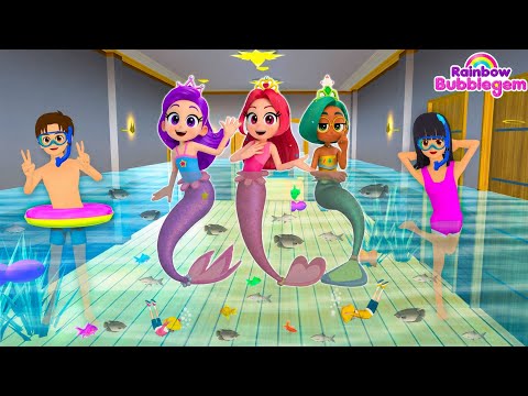Rumah Yuta Mio Jadi Markas Aquarium RAINBOW BUBBLEGEM🌈 | Yuta Mio Ikut Jadi Duyung🥳