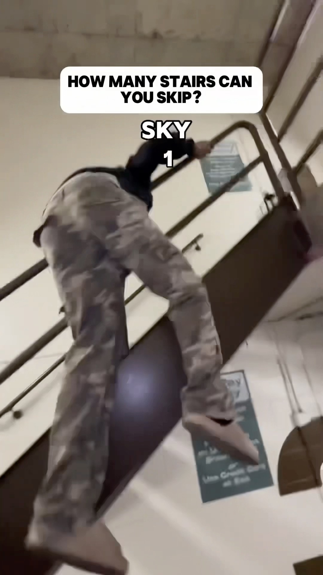 Stairs Challenge ?, Wait for it..  #shorts #skyyjade