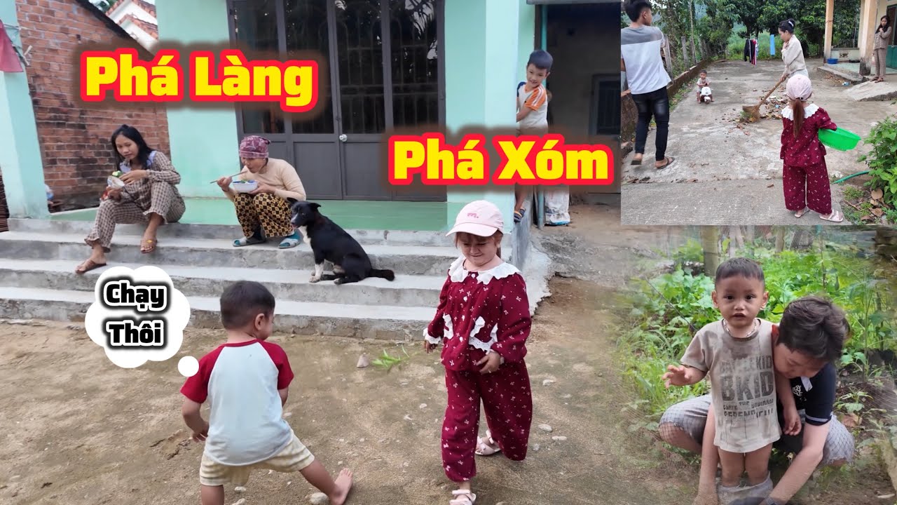 Huyền Hrê Dẫn Tài Tí Tẹo Đi “Phá Làng Phá Xóm” - Thành Quả Bất Ngờ Của 2 Chị Em Khi Thu Hoạch Rau