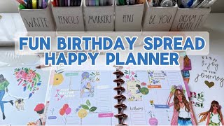 FUN BIRTHDAY SPREAD | HAPPY PLANNER
