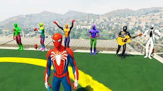 Fun Spiderman Moments in GTA 5 (Falling from the Roof, Ragdolls Moments)