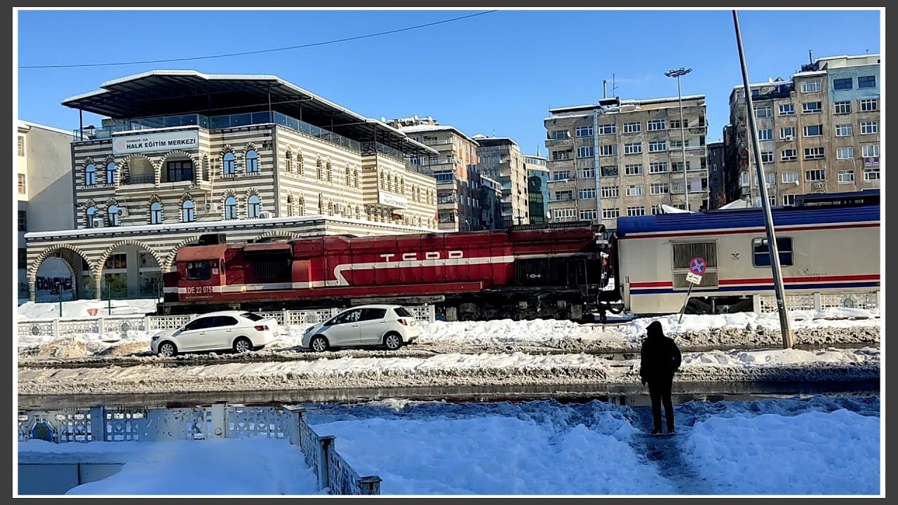 DİYARBAKIR'DA KAR MANZARALARI VE GÜNEY KURTALAN EKSPRESİ 