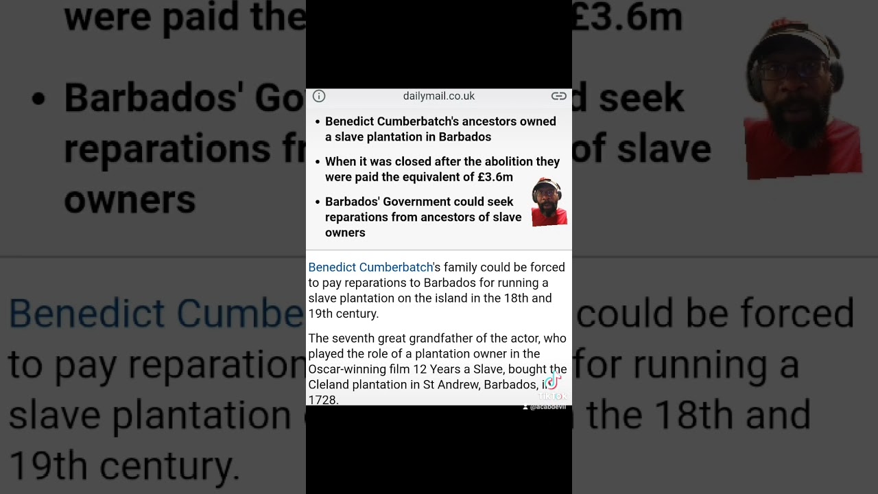 ⁣Barbados Government targeting Benedict Cumberbatch for Reparations. #barbados #benedictcumberbatch