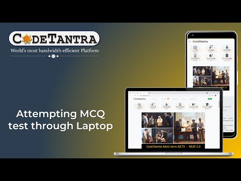 Attempting MCQ Based Test on CodeTantra on a laptop/desktop