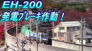 EH-200　発電ブレーキ作動！　中央本線　塩嶺トンネル付近