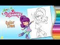 Coloring Strawberry Shortcake Plum Pudding | Kids Coloring Page | Kiddie Playtime