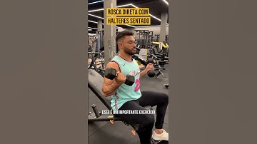 Rosca Direta com Halteres Sentado