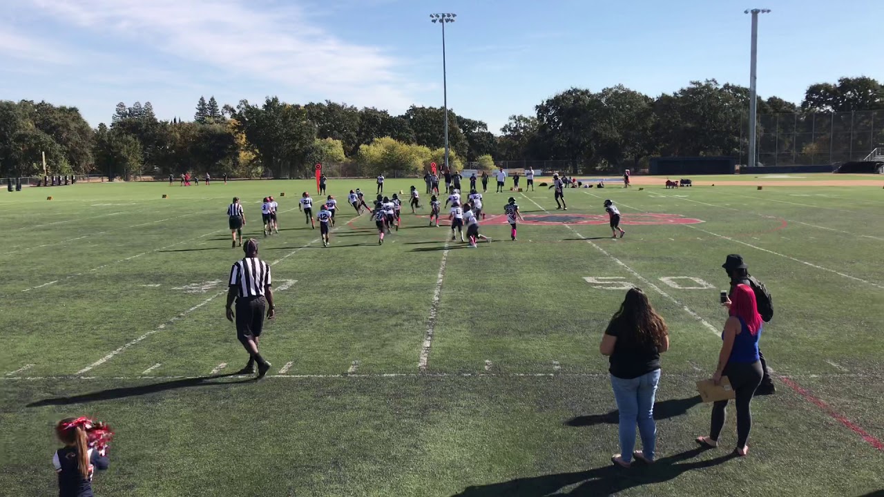 Rocky lujan takes the math it and still gets the ball into the running backs hands