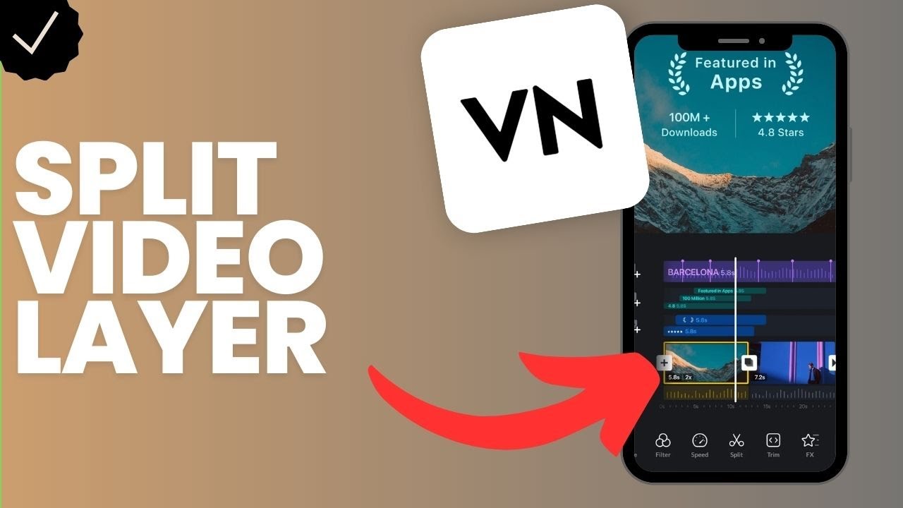 How to split a video layer in VN video editor?