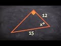 How to use the inverse cosine function to find the missing angle of a triangle